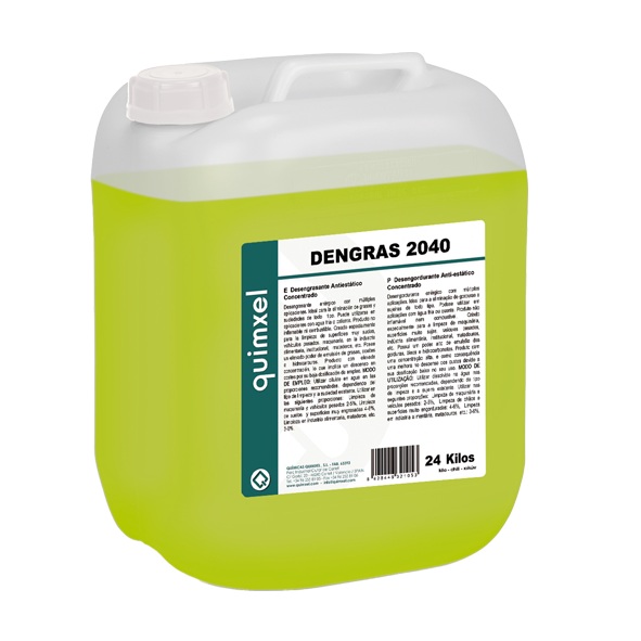 DENGRAS 2040 24KGS. Desengrasante antiestatico concentrado.                                                                                                                                                                                   